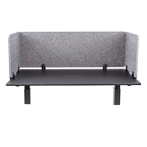 ReFocus™ Raw Clamp-On Acoustic Desk Divider – Reduce Noise and Visual Distractions with This Lightweight Desk Mounted Privacy Panel (Castle Gray, 47.25