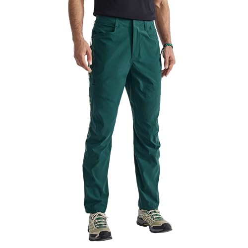 KAILAS Men's Climbing Pants Stretch Windbreaker Outdoor Hiking Lightweight Tactical Running Cargo Pants Breathable Dark Green
