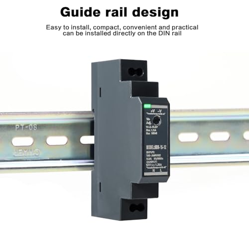 Image of Jadeshay 12V Din Rail Power Supply, HDR-15-12 1.25A 15W Switching Power Supply 12V DC Power Supply Din Rail Mount