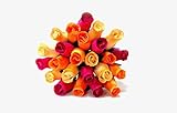 24 Realistic Wooden Roses Flowers - Oranges & Pinks - You Are My Sunshine