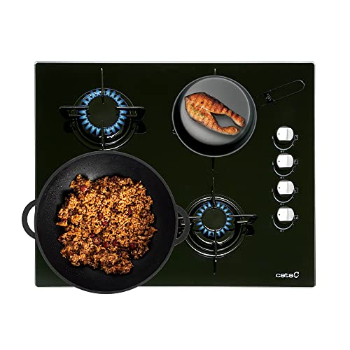Cata | Modelo CIB 6031 BK | 4 Quemadores de Gas Butano | Ancho de 59cm | Acabado en Cristal Negro - imagen 4