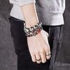 JewelryWe Biker Men's Heavy Stainless Steel Bracelet Gothic Skull Punk Rock Halloween Birthday Gift for Him #3