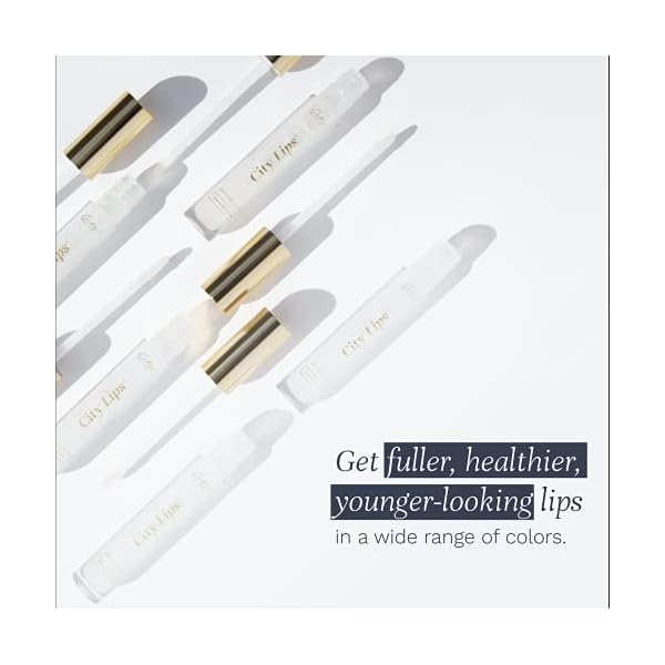 City Beauty City Lips Clear - Plumping Lip Gloss - Hydrate & Volumize - High Shine Lip Plumper - Hyaluronic Acid & Peptides Visibly Smooth Lip Wrinkles - Cruelty-Free