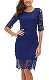 Urban CoCo Women's Lace Sheath Dress Slim Fit Midi Dress