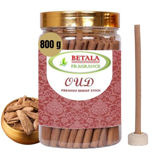Image of Betala Fragrance Flavour Dhoop Sticks for Pooja, Pack of Gm Dhup Batti with Holder, Agarbatti, Incense Stick, Sandal, Cones, Cup, Sambrani (800 Gm, Oud)