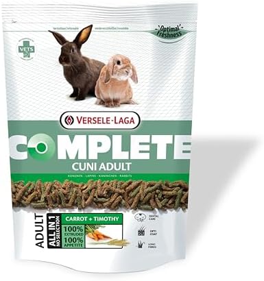 Versele-Laga Complete Cuni Adult | 500 g | Alimento Completo para Conejos Adultos | Sabrosos pellets Todo en uno | con Fibras largas | Desarrollado por Veterinarios
