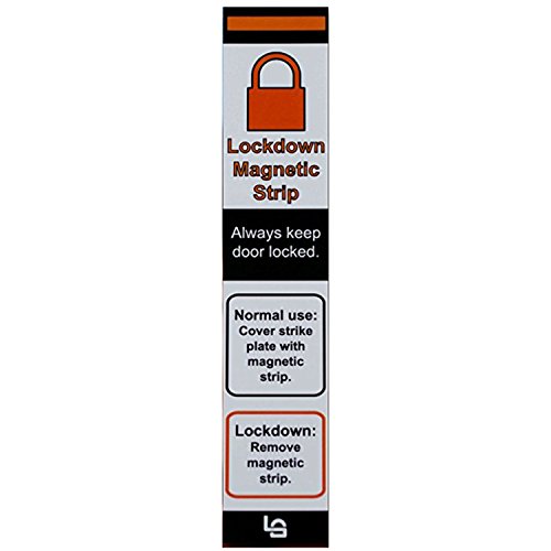 5 Pack - Full Size Lockdown Magnetic Strips for School Lockdowns - Simple Method to Lock Doors Quickly