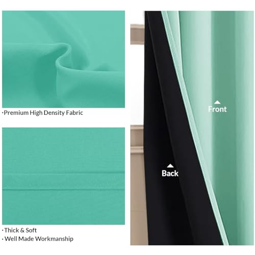 Image of HOMEMONDE Blackout Curtains for Window 6 Feet 1 Piece - Room Privacy 90% Room Darkening Curtain with Rod Pocket Style, Heavy Polyester with Black Blacking - (72 Inch, Sage Green)