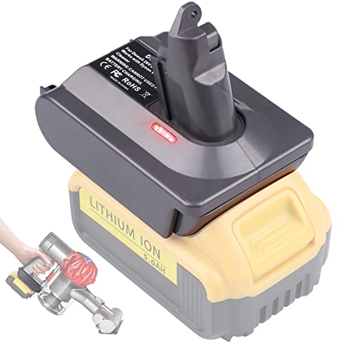 Image of for Dyson V6 Adapter for Dewalt 20V Battery Convert to for Dyson V6 Absolute /Motohead /Animal+Fluffy /Mattress /DC58 DC59 DC61 DC62 SV04 SV09 Vacuum Converter (only DW20V6 Adapter)