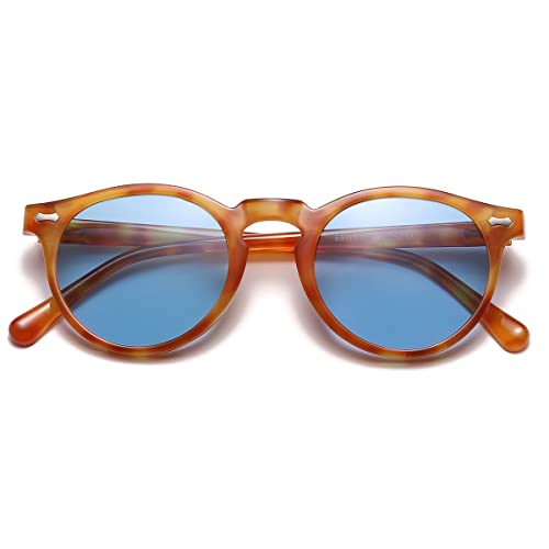Image of Vintage Polarized Sunglasses for Men Women Round Retro Classic Fashion Eyewear UV400 Protection Sun Glasses