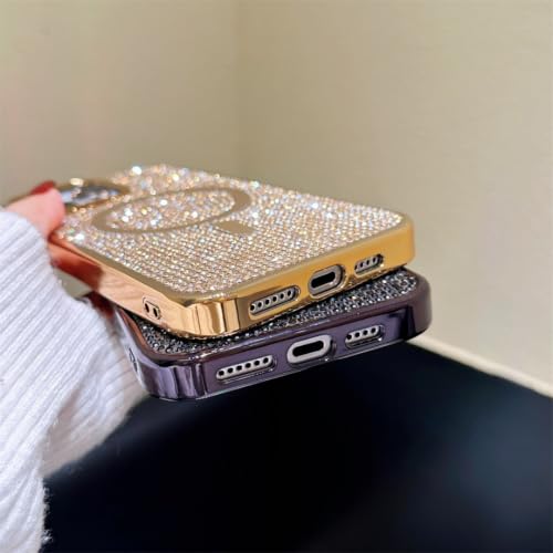 Coque iPhone 16 dorée magnétique et antichoc brillante