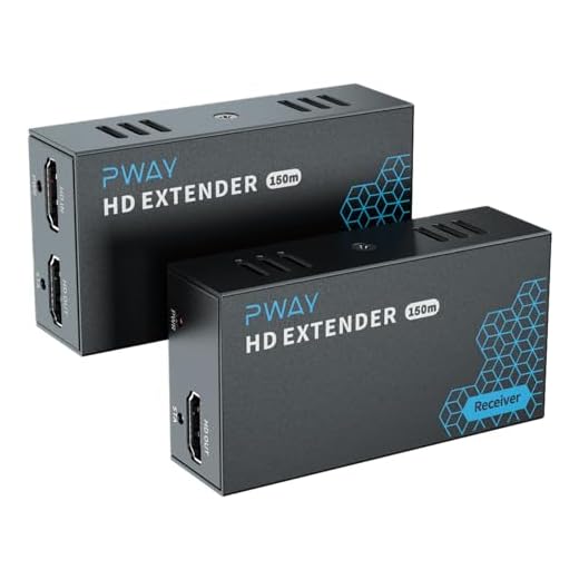 HDMI Extender 500ft/150m Over Cat5e/6, Over IP/TCP, One-to-Many Transmission Over The Ethernet Switch, Full HD 1080P@60Hz Video