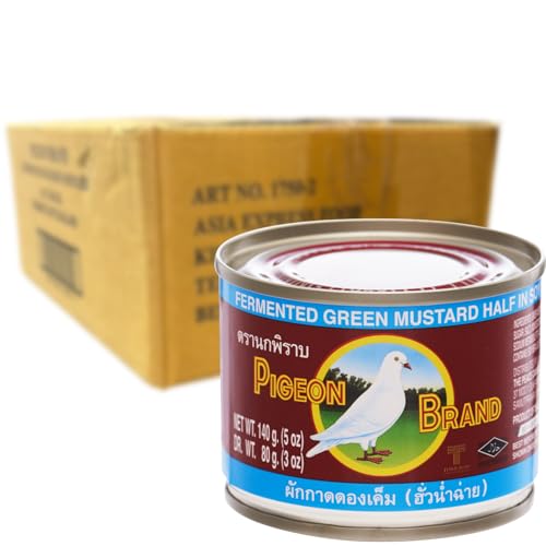 PIGEON - Mostaza Verde Encurtida - Multipack (24 x 140 g)