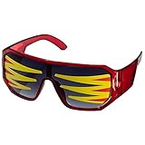 Costume Agent Macho Wrestler Man Madness Glasses Halloween Costume Accessory Cosplay Sunglasses (Red)