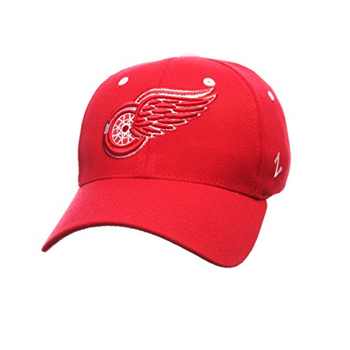 NHL Zephyr Detroit Red Wings Mens Breakaway Hat, Large, Red