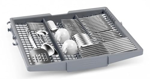 Neff S145ECS15E, N 50, inteligentna zmywarka do naczyń, częściowo zintegrowana 60 cm, zmywarka do naczyń, wyprodukowano w Niemczech, szuflada na sztućce, bardzo cicha, otwarta na sucho, intensywne