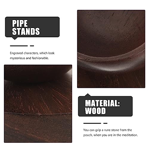 Ounona Stand Display Holder Wooden Rack Handmade Wooden Pipe Stand Desktop Organizer #TOP3