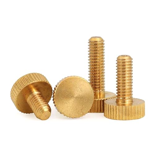 M3 M4 M5 M6 M8 M10 Latón Cabeza plana Mano Tornillo moleteado Mano Tornillo Tornillo de apriete, M8 (1pcs)