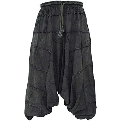 Men's Lightweight Cotton Harem Trousers Green Cover