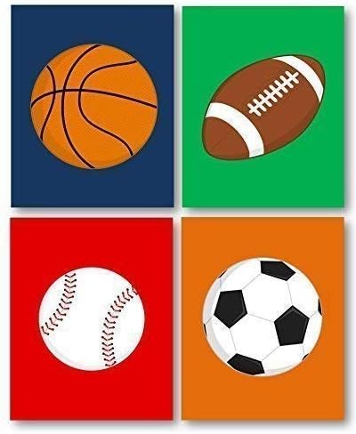 Sports Decor, Art for Boys Room, Sports Art for Kids, Sport Nursery Art Prints, Sports Theme, Ball Art, Boys Art Prints, Sport Balls Art. PRINTS ONLY. Unframed. (NOT CANVAS)