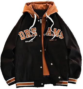 Xingfenly Men Hoodies Letter Spring Autumn Zip Up Long Sleeve Jackets Male Casual Loose Sweatshirt Couple Coats