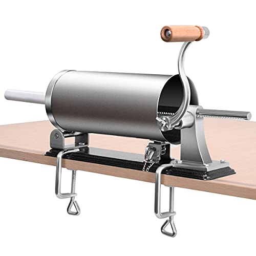 DREAMADE Poussoir à Viande Horizontal/Vertical, Machine à Saucisses Manuel avec 4 Tubes(17mm,21mm,25mm,29mm), pour Cuisine, Restaurant ou Cantine...