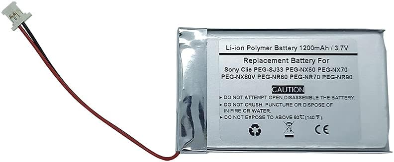 بطارية استبدال 1200mAh 3.7V لسوني كلي PEG-SJ33 ، PEG-TG50 ، PEG-TH55 ، PEG-NX70 ، PEG-NX70V ، PEG-NX80V ، PEG-NR60 ، LIS1241