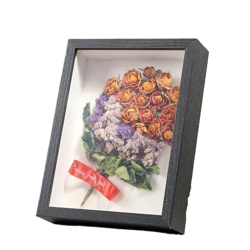 1/2/3PCS 3D Display Shadow Box Wooden Picture Frame 3cm Depth DIY Wood Photo For Home Wall Decor(Black-10inch,3PCS)