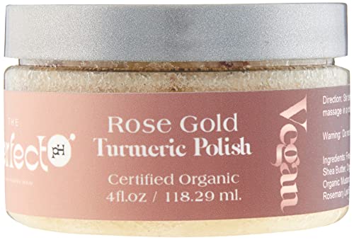 Tori Prince Beauty Rose Gold Turmeric Polish, Vegan All-Natural Sea Salt Scrub & Face Exfoliator, Hydrates And Soothes Dry Or Irritated Skin, Reduces Dark Spots & Blemishes, Ideal For Yoni Exfoliation #TOP1
