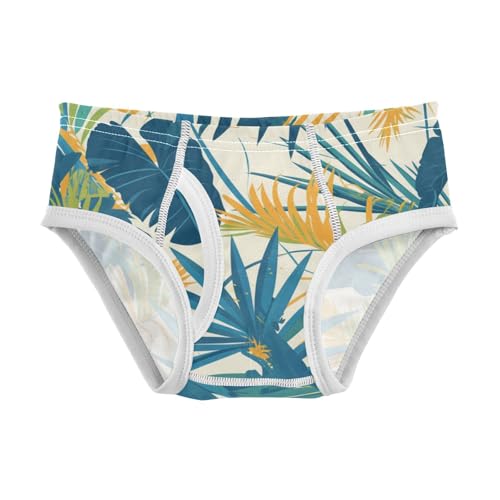 KLL Palm Tropical Pattern Exotic Toddler Boys' Pure Cotton Underwear Briefs Cute Children Undies