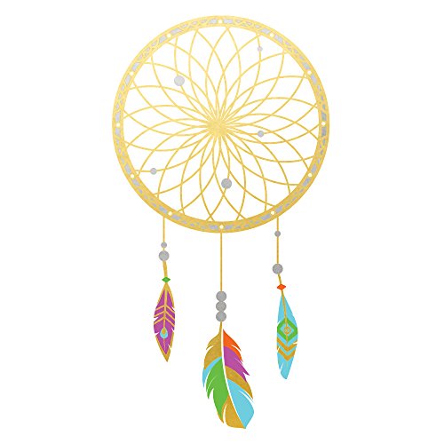 DREAM CATCHER Flash Tattoos variety set of 25 assorted boho premium waterproof colorful gold temporary jewelry tats