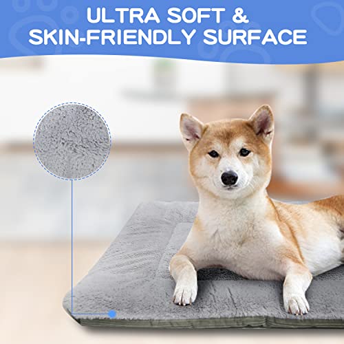 Baodan-Dog-Bed-Large-Washable-Plush-Pet-Cat-Beds-Cushion-Mattress-Soft-Warm-Dog-Mat-Pad-for-Medium-Large-Dogs-L-90x70-cm-Grey