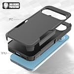 for Google Pixel 9 / Pixel 9 Pro Case: Dual Layer Protective Heavy Duty Cell Phone Cover Shockproof Rugged with Screen Protector - Military Protection Bumper Tough - Google Pixel 9/9 Pro, Black - Image 4