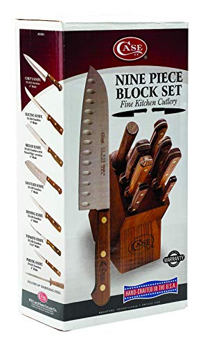CASE XX WR Nine Piece Case Household Cutlery Block and Knife Set Item #10249