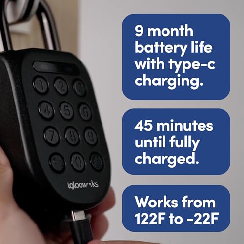 Image of igloohome New Rugged Outdoor Smart Padlock 2E (SP2E) - Manage Access Remotely with Mobile App (iOS /Android) & Dashboard - No WiFi Needed, CEN-3, IK-09 Certified, IP68 Waterproof & 2-yr Warranty