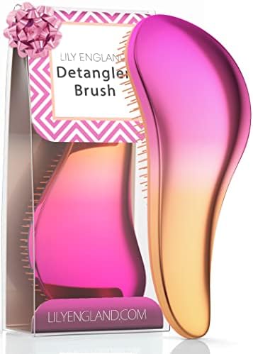Detangle Hair Brush, Detangling Hairbrush for Women, Girls and Kids - Detangle Brush for Wet, Fine, Curly, Thick, Afro Hair by Lily England - Rose Gold