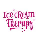 Adesivi con incisione Ice Cream Therapy di ispirazione retrò 34x47cm Dotato di kit di pellicola di trasferimento Rosa Rossa