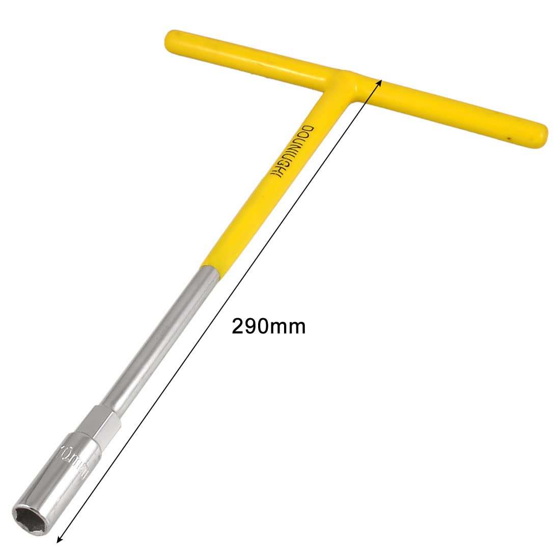 uxcell T-Handle Wrench 10mm Rubber Coated T-Shape Hex Hexagon Socket Wrench Spanner Tool for Motorcycle Car Bicycle Repair