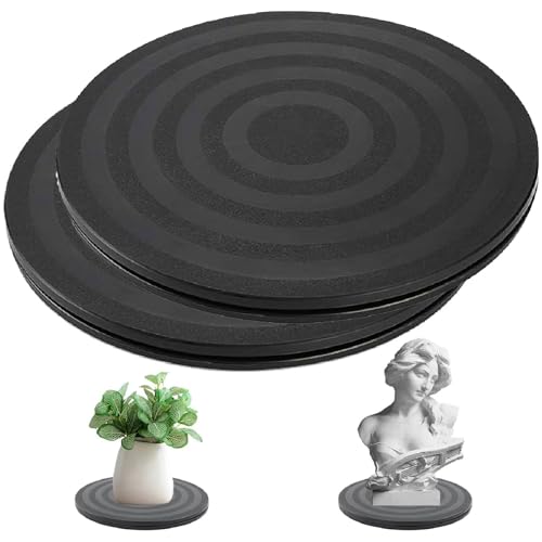 Plateau Tournant Universel de 20 cm,Solide Plateau Tournant à 360°,Support Pivotant Résistant,Tourne-Disque Rotatif pour Plantes en Pot Haut-Parleurs Ordinateurs Portables Moniteurs (20cm2PCS)