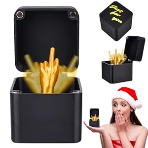 Pipihome Middle Finger in a Box, Middle Finger Surprise Gift Box, Funny Middle Finger Gift Box, Novelty Pop up Pranks Gifts for Halloween, Novelty & Gag Toys, Joke Gifts for Men and Women