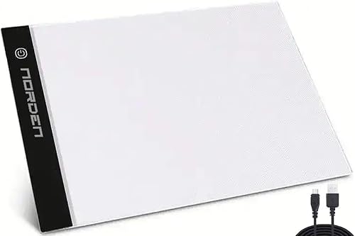 Norden Tracing Board - Adjustable Brightness, USB Chargeable LED Light Pad for Artists and Calligraphy, Slim and Portable Design