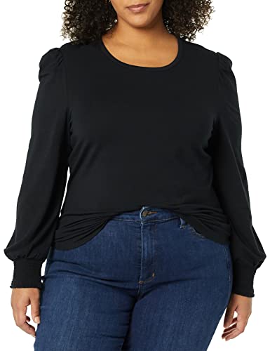 Amazon Essentials Women's Long-Sleeve Crewneck Smocked Cuff T-Shirt - Image 4