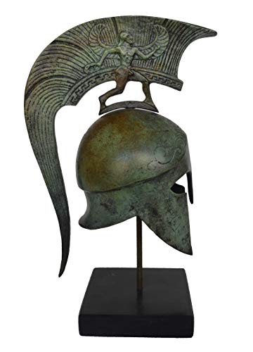 Talos Artifacts - Casco pequeño de bronce corintio sobre base de mármol, armadura hoplite Cover