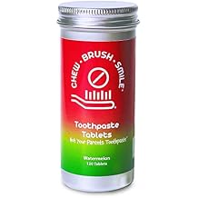 Chew Brush Smile Toothpaste Tablets Watermelon 120 Count