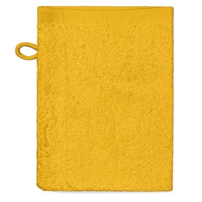 Posteli Handtuch-Set aus Luxus Serie 100% Baumwolle in 8 Größen & 17 Farben verfügbar, Farbe: GELB, Größe: 4er Pack 15x21cm - Waschhandschuhen – Bild 3