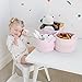 NaturalCozy 3-Piece Decorative Storage Basket Set – Pink Cotton Rope Small Woven Baskets for Organizing for Nursery Baby Stuff, Gift, Vanity, Montessori, Dog Cat Toy Bin, Planter, Bathroom Shelves