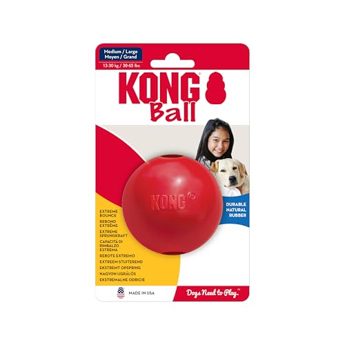 KONG Ball with Hole - Durable Dog Fetch Toy for Training, Interac...