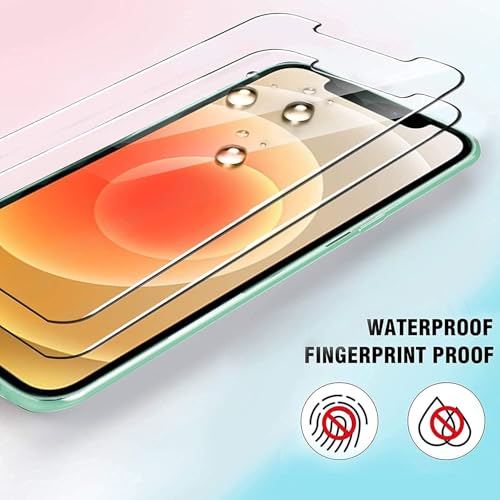 Image of Ferilinso Screen Protector for iPhone 12, Tempered Glass, Case Friendly