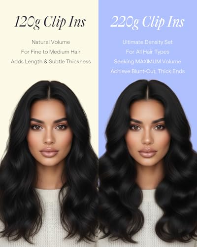 Image of Full Shine Thick Clip in Hair Extensions, Copper Brown, 24 Inch 220g 7Pcs | Real Human Hair Extensions Clip ins, Invisible Weft Remy Hair, Natural Fullness, Medium Hair Density