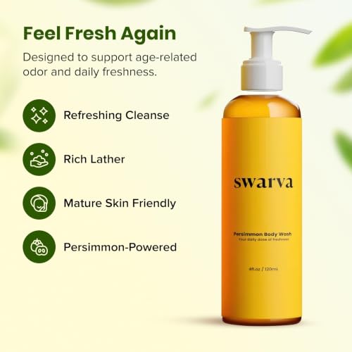 Image of Japanese Persimmon Body Wash | Odor Cleanser - Sensitive Shower Gel, 2 Pack